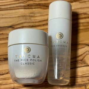 Tatcha Skincare Duo - 1-Rice Polish 0.35 oz and            1- Essence 25ml NEW